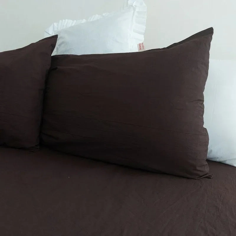 Housse de Coussin Lin Pur Format Enveloppe Coloris Uni