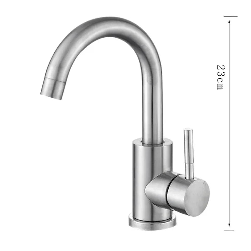 Robinet de Lavabo Rotatif 360° Acier Inoxydable