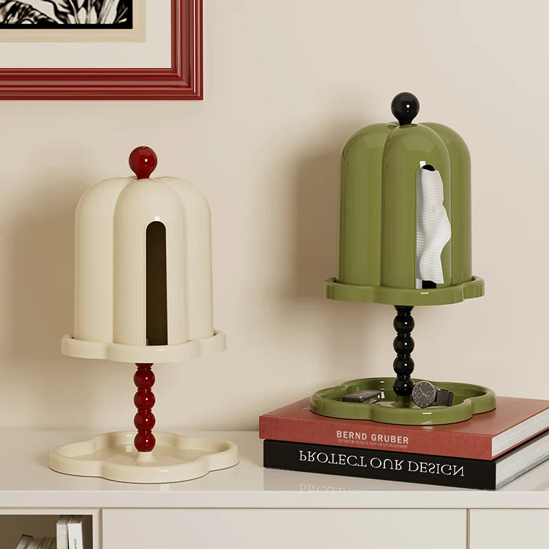 Vintage Tissue Box Holder – Coffee Table Tray & Storage