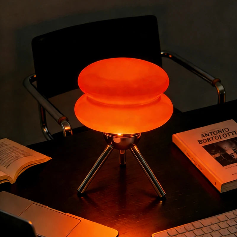 Lampe de Table Macaron Crème - Style Bauhaus