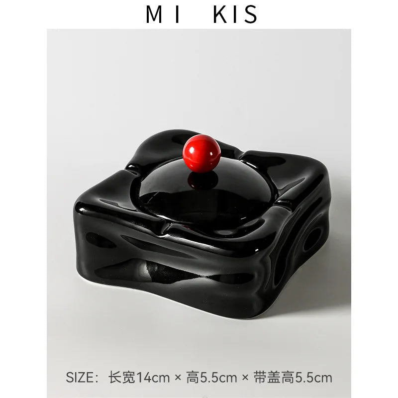 Ceramic Ashtray – Anti-Ash Design, Living Room Decor