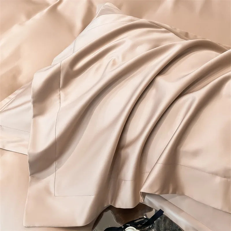 Parure de Lit Coton Égyptien 1000TC Ultra Douce 4 Pièces