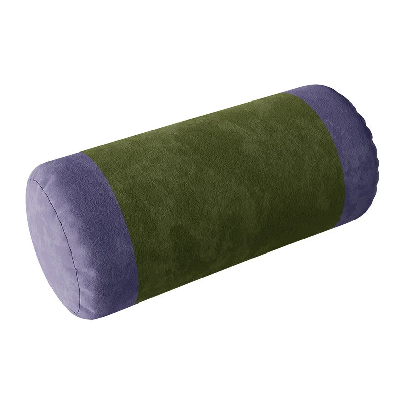 Coussin Cervical Cylindrique en Velours - Support Nuque