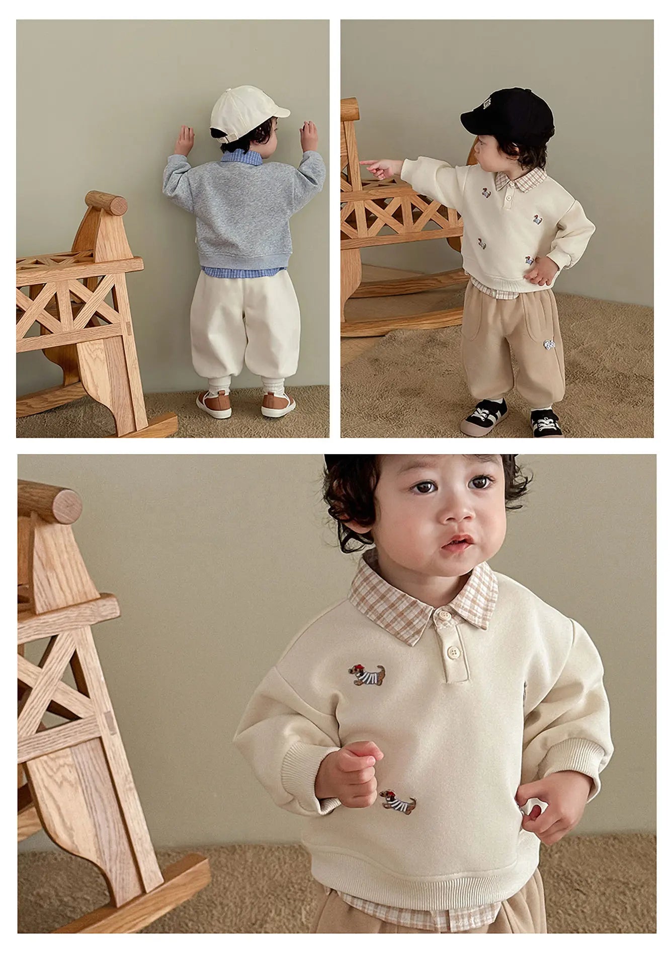 Pull Enfant Motif Cartoon Bicolore