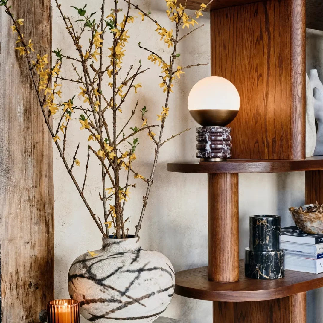 Lampe de Table en Dolomite - Élégance Italienne