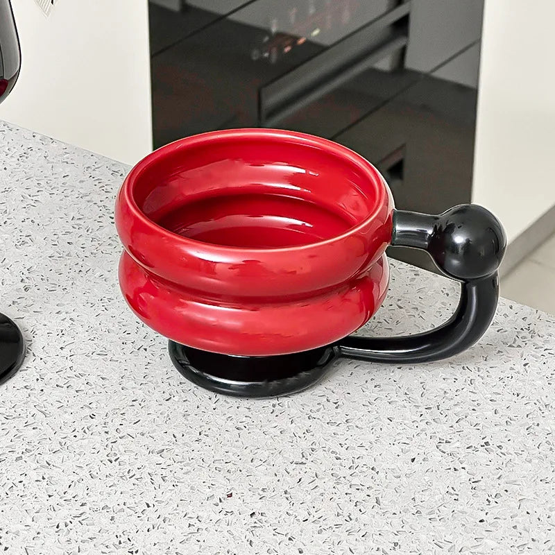 Tasse en Céramique Style Luxe Léger Vintage