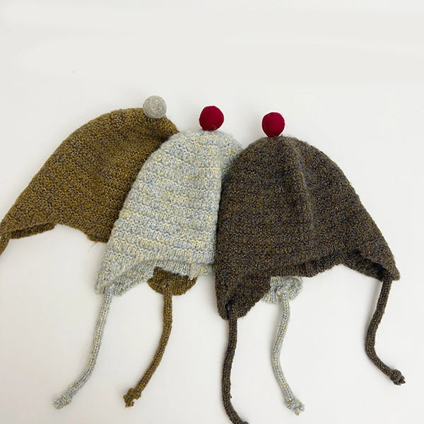 Bonnet Bébé à Pompon Cache-Oreilles