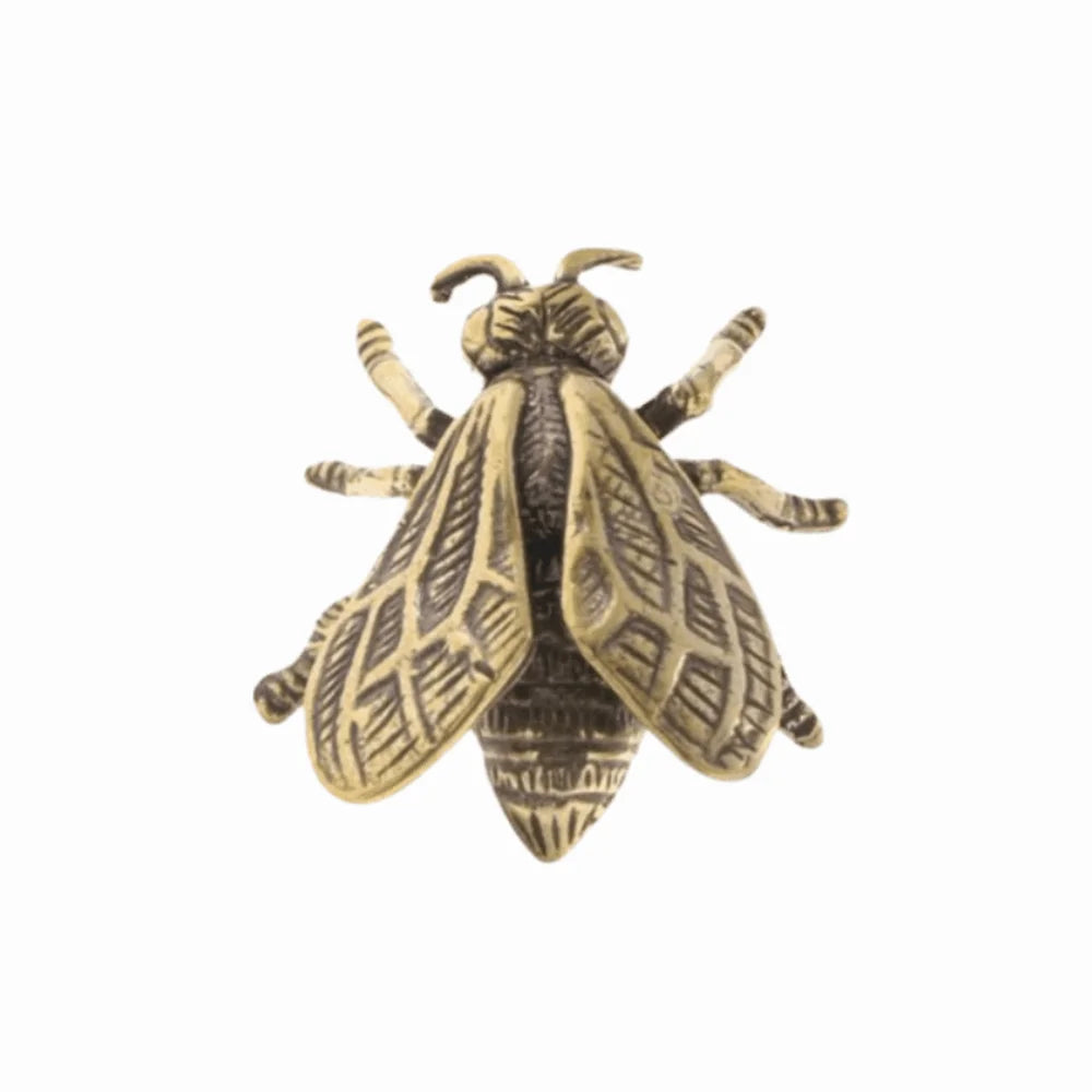 Poignée de Meuble Laiton Élégante Forme Abeille Style Vintage