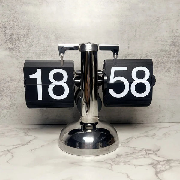 Horloge de Bureau Vintage à Bascule Mécanique