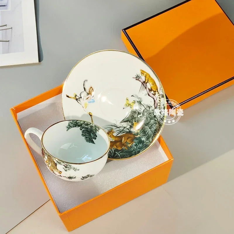 Service de Table Céramique Motif Jungle