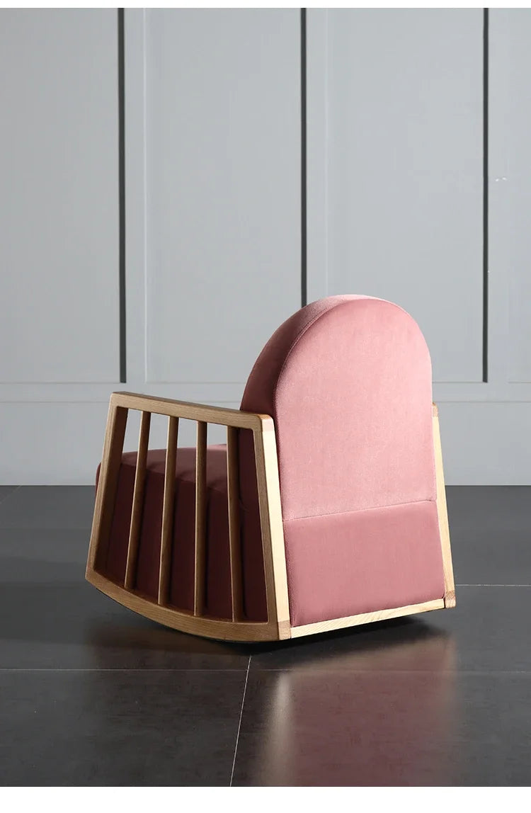 Chaise à Bascule Enfant en Bois Massif Nordique