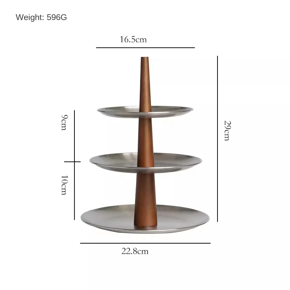 Matte Stainless Steel Cake Stand – Dessert & Snack Tray
