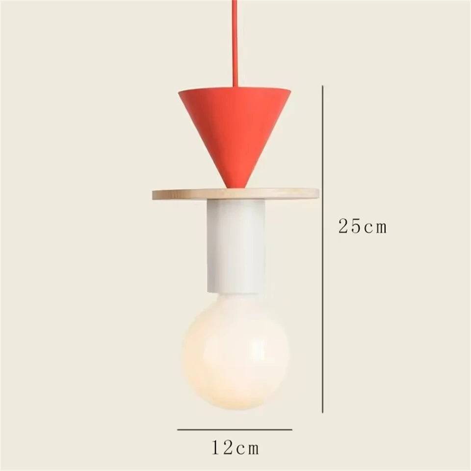 Suspension en Bois Nordique - Grain de Lustre LED