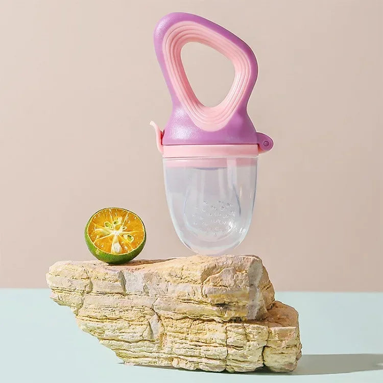 Grignoteuse en Silicone pour Bébé avec Couvercle