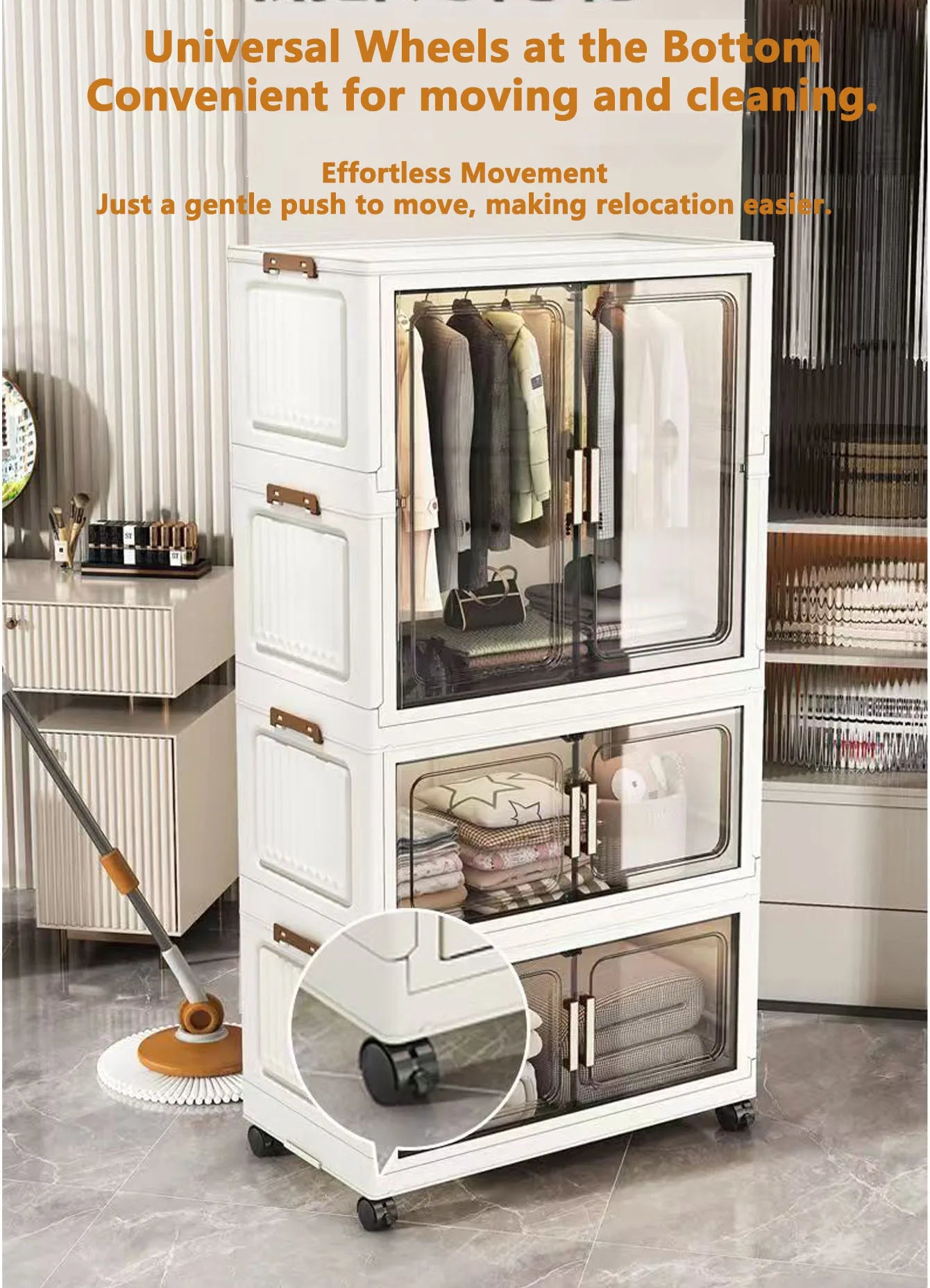 Meuble de Rangement Multi-Niveaux Sans Montage