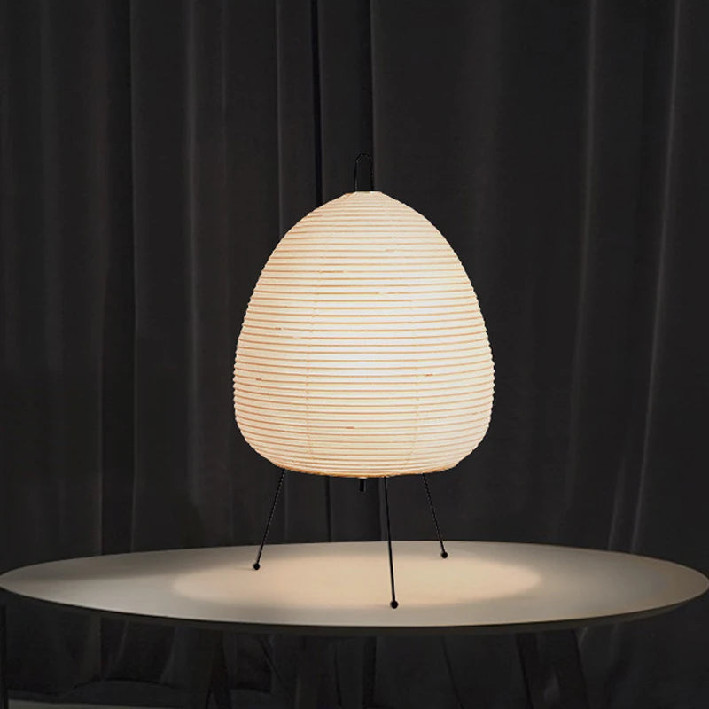 Lampe de Table Papier de Riz Style Japonais Trépied