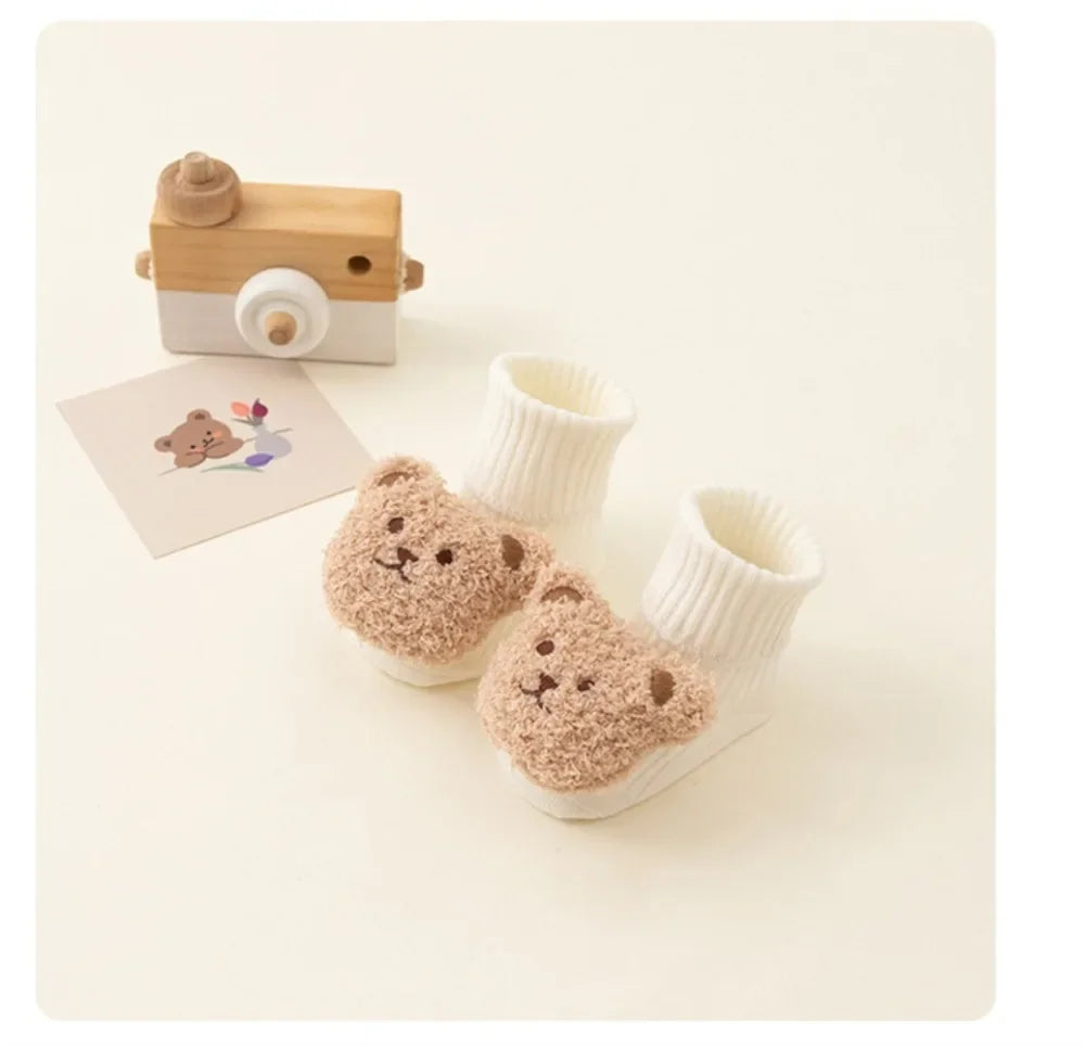 Chaussettes Bébé Hiver Motif Ourson Épaisses