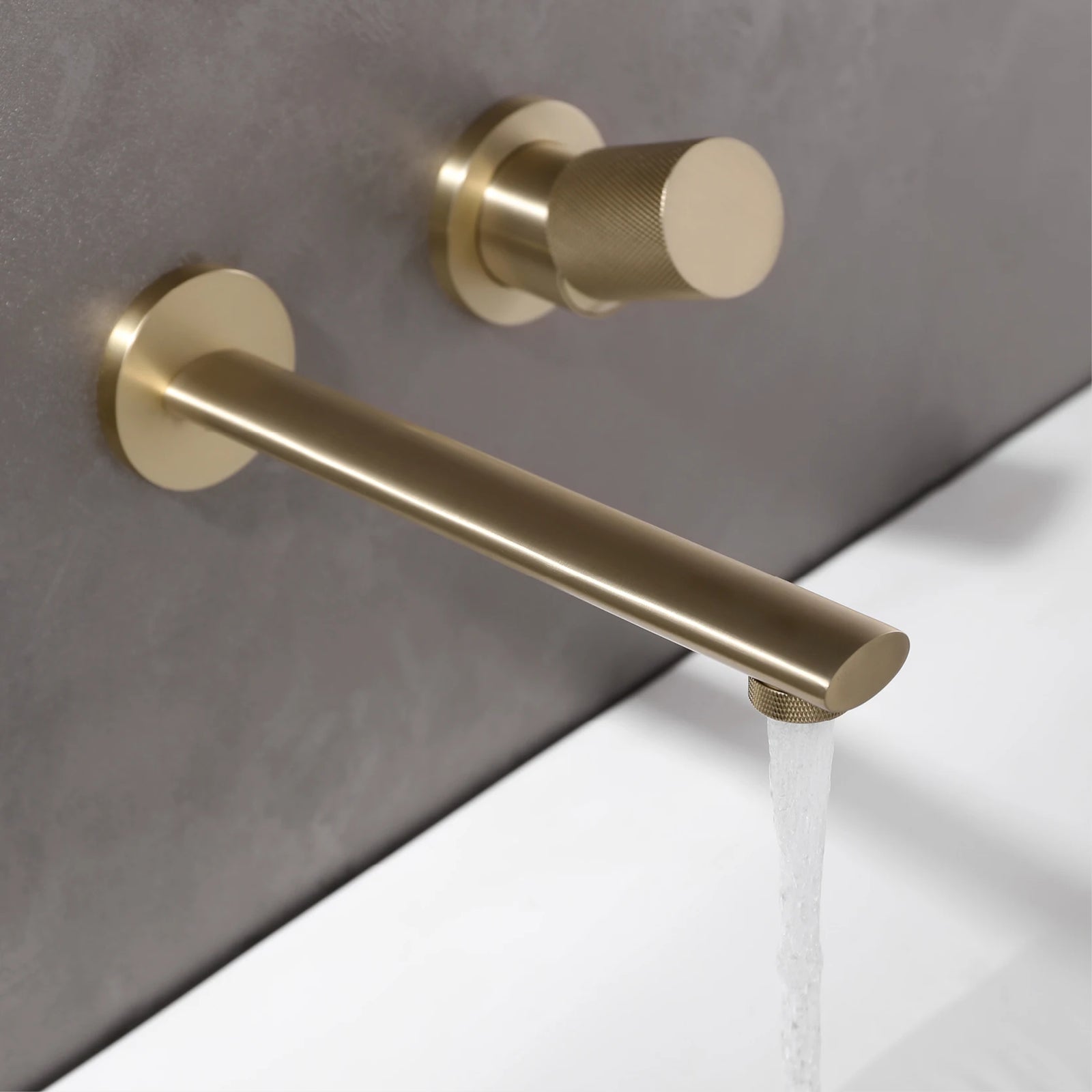 Robinet de Salle de Bain Encastré Or Rose Brossé
