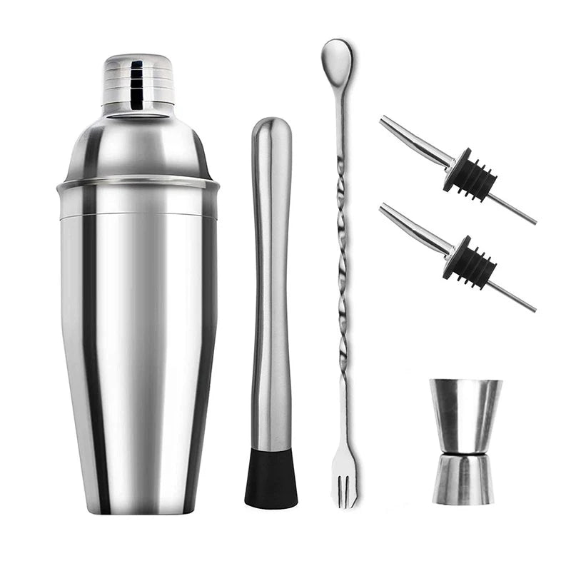Ensemble Shaker à Cocktail Inox Kit Barman Complet