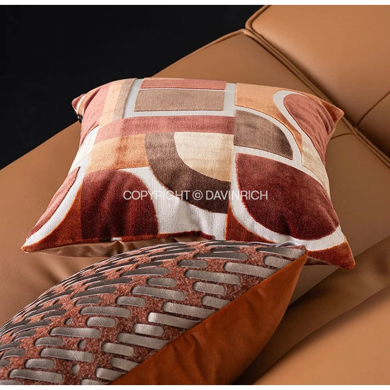 Housse de Coussin Géométrique Art Contemporain Abstrait