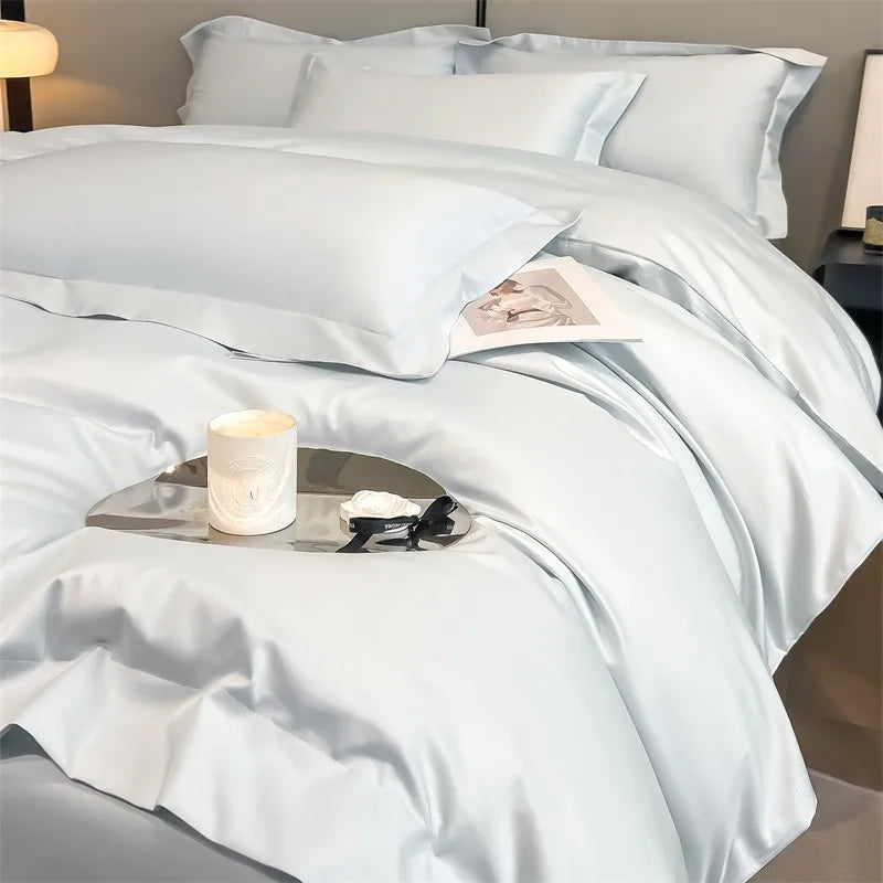Parure de Lit Coton Égyptien 1000TC Ultra Douce 4 Pièces