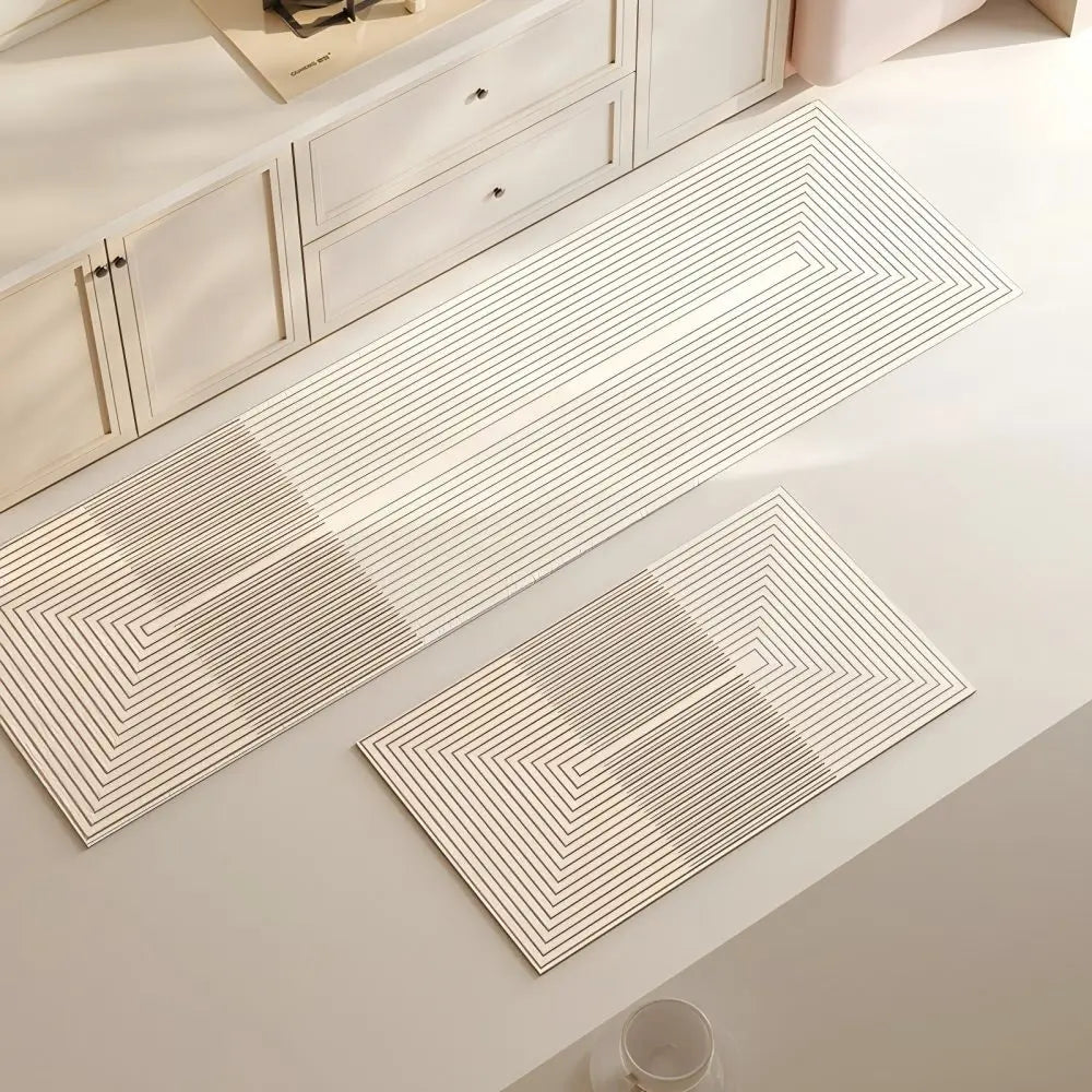 Tapis de Cuisine Long - Style Japonais Minimaliste