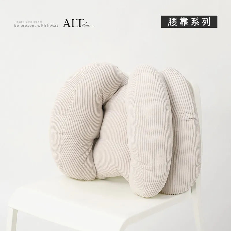 Coussin Lombaire en Velours - Soutien Dos Ergonomique
