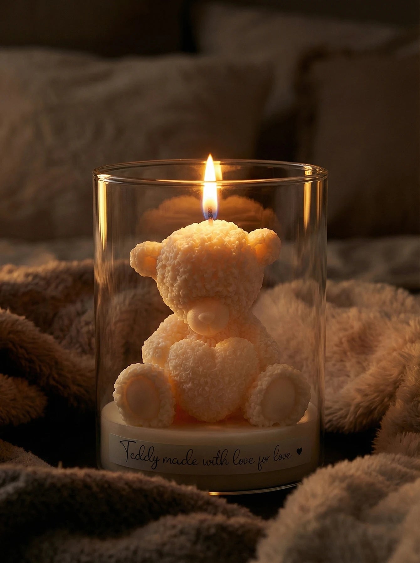 Bougie Parfumée Forme Ourson en Bocal