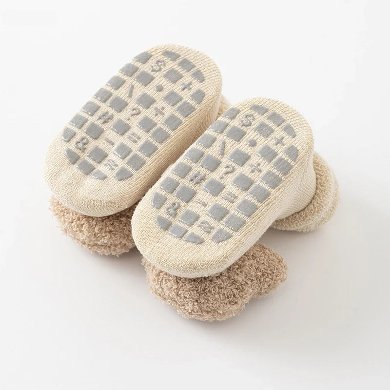 Chaussettes Bébé Antidérapantes Motif Ourson