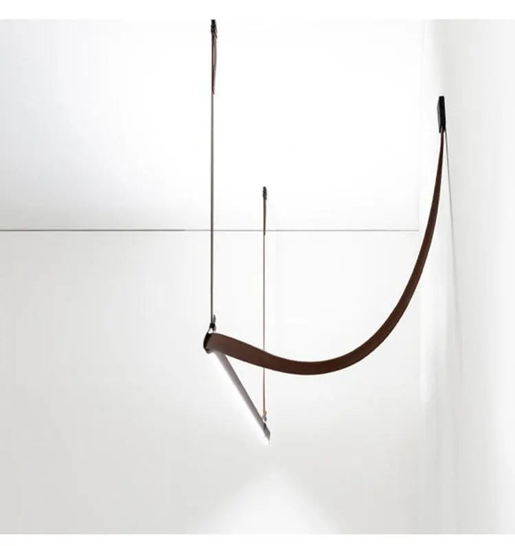 Lustre en Cuir Suspendu Style Moderne pour Cuisine
