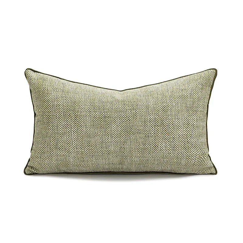 Housse de Coussin Ronde Vert Sauge - Style Minimaliste