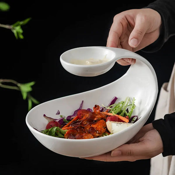 Assiette en Céramique Design Créatif pour Dim Sum et Sushi