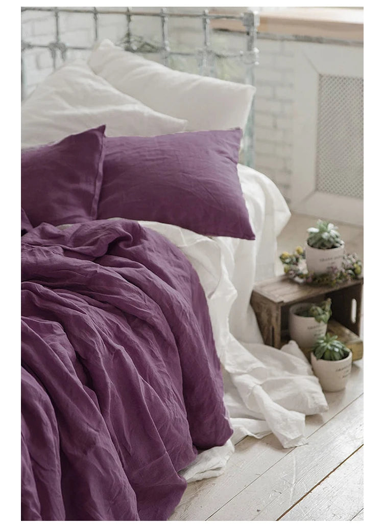 Housse de Coussin en Lin Naturel