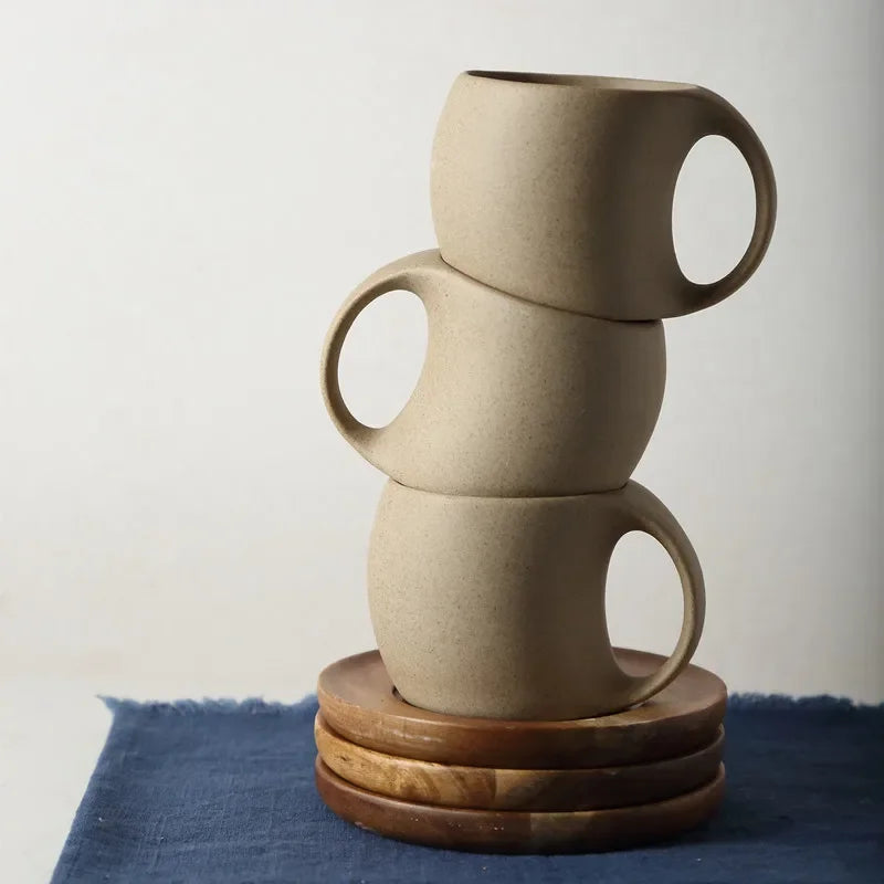 Ensemble Tasse et Assiette Vintage Style Café Américain 220ml