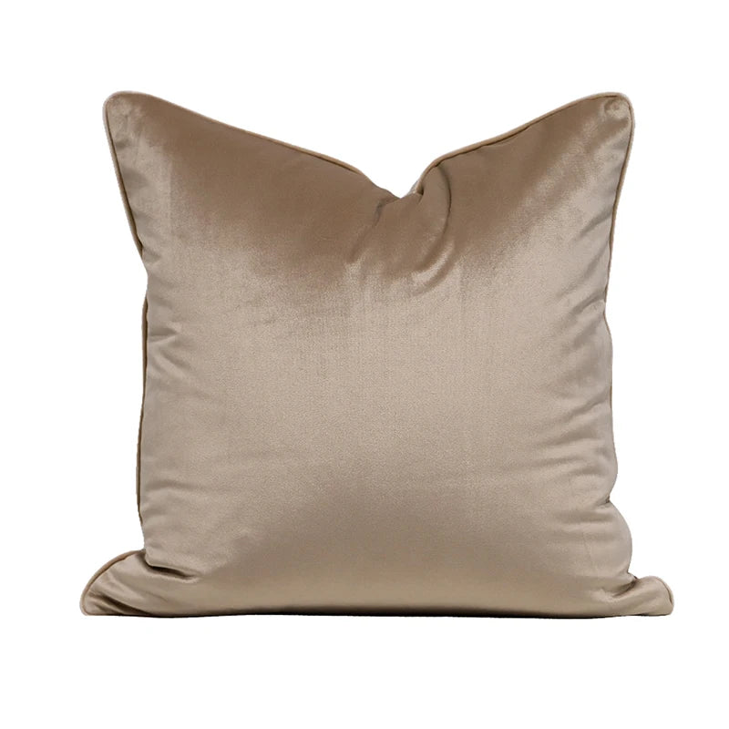 Housse de Coussin Velours Italien Vert Olive Uni