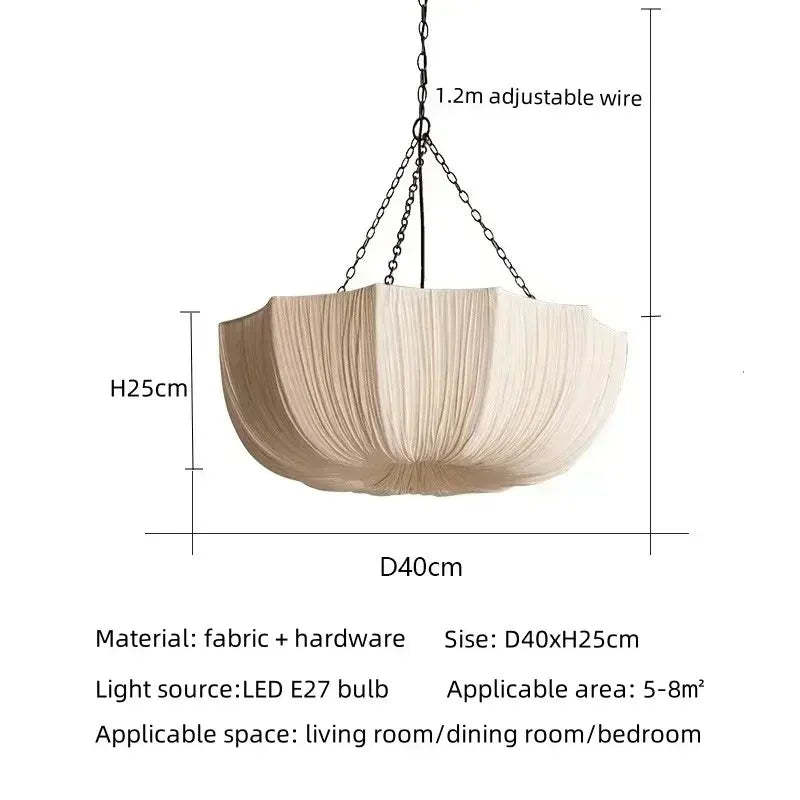 Suspension Wabi-Sabi Style Japonais - Tissu Rétro