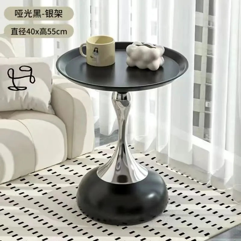 Table d'Appoint Ronde en Métal - Style Fer Forgé
