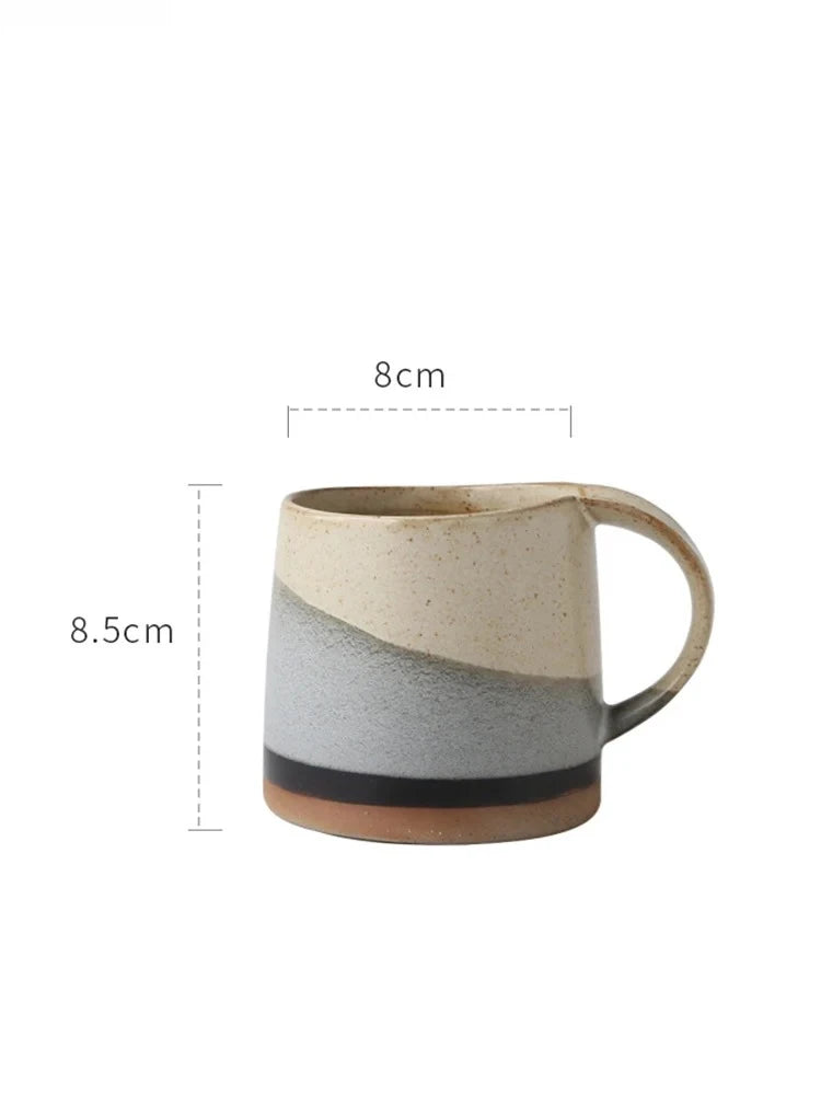 Tasse en Grès Style Japonais Rétro Anse Suspendue