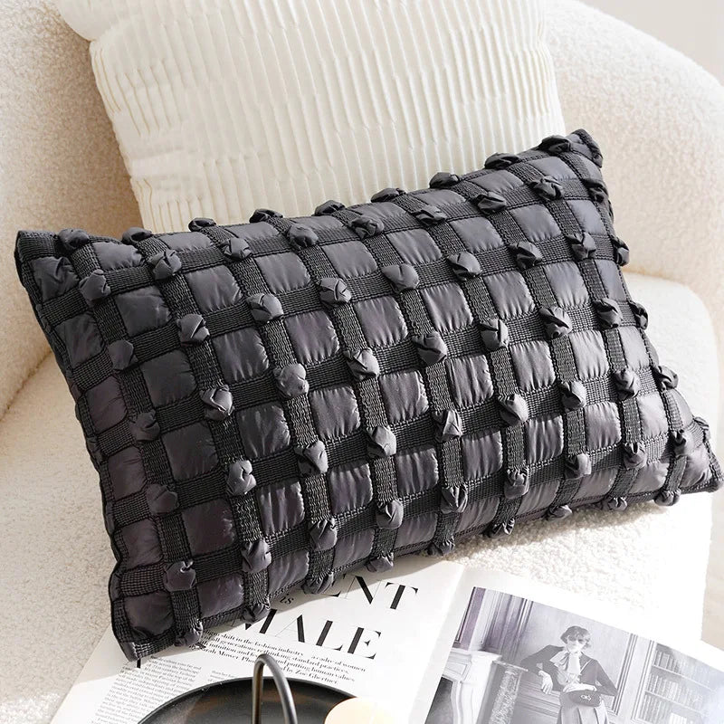 Housse de Coussin Rétro Française Noire