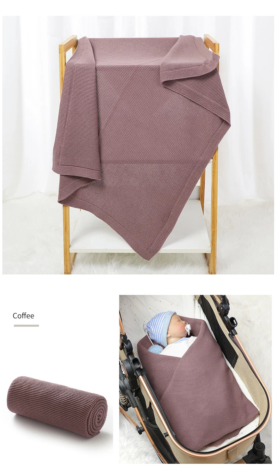 Couverture Bébé Multi-Usage 100x80cm