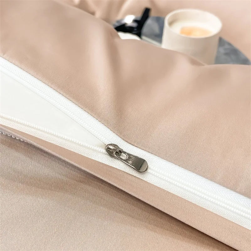 Parure de Lit Coton Égyptien 1000TC Ultra Douce 4 Pièces
