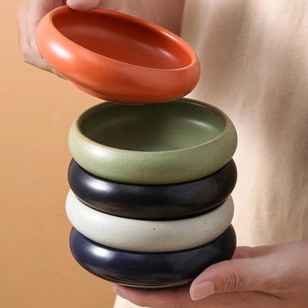 Ceramic Dip Bowl – Retro Condiment Dish