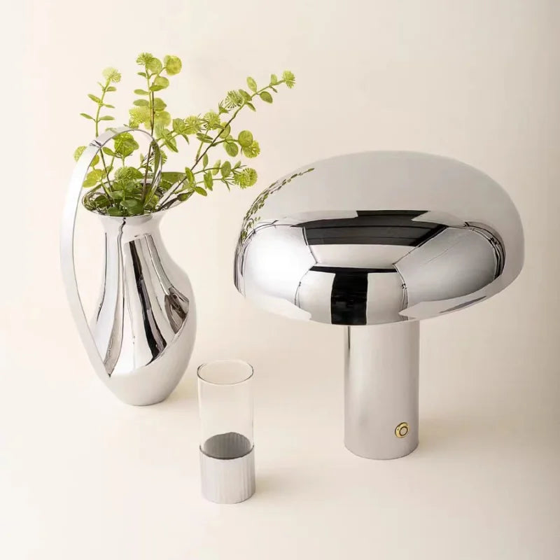 Stainless Steel Bedside Lamp – European Luxury Table Light