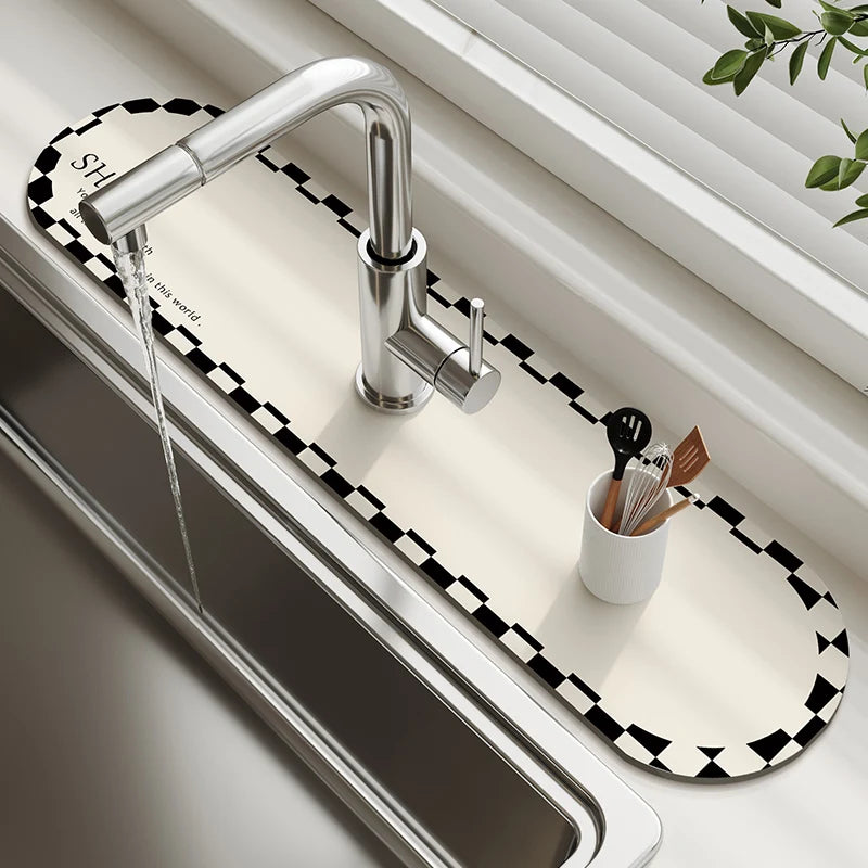 Tapis Égouttoir Diatomite pour Évier - Absorbant et Antidérapant