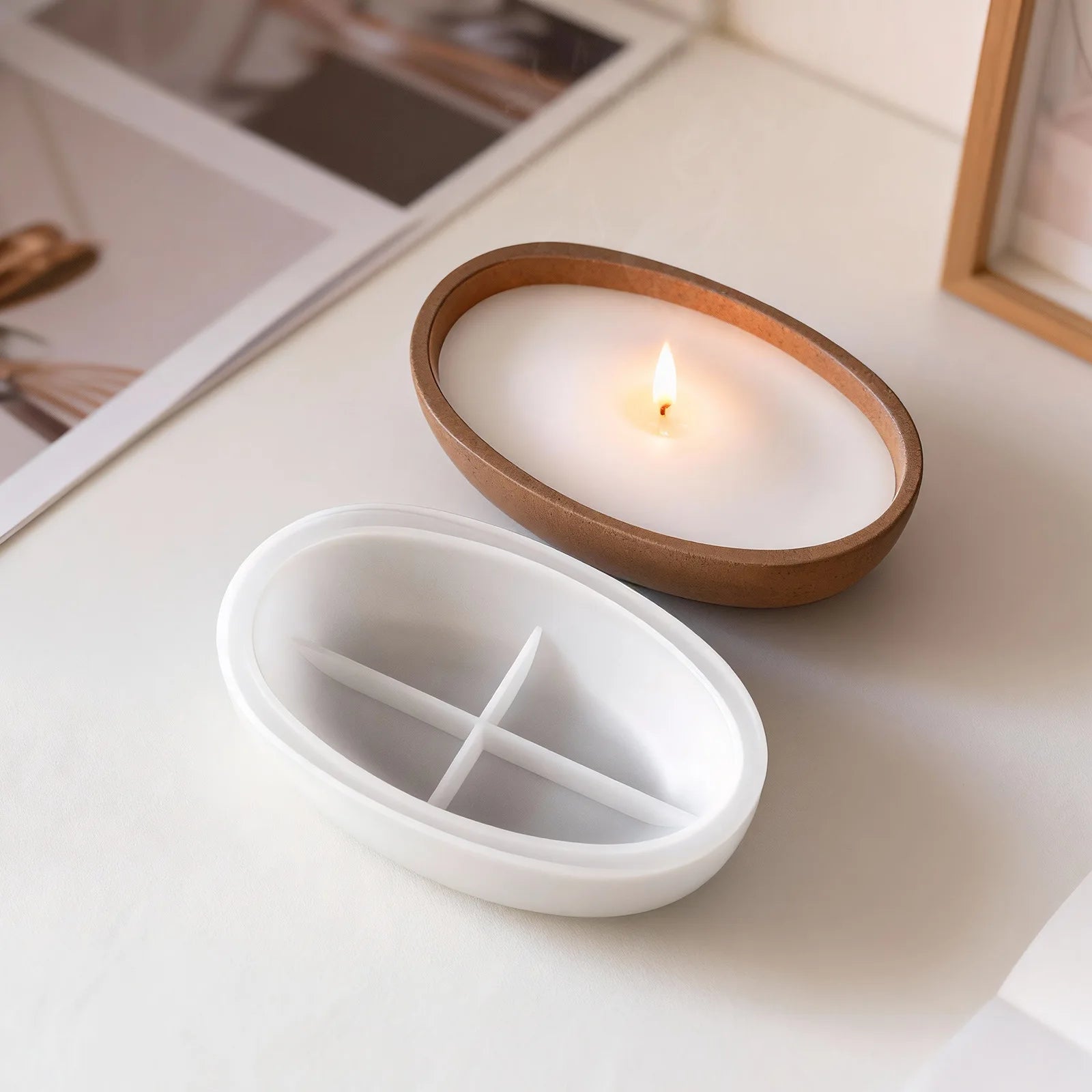 Moule en Silicone Ovale Forme Bateau - Loisirs Créatifs DIY
