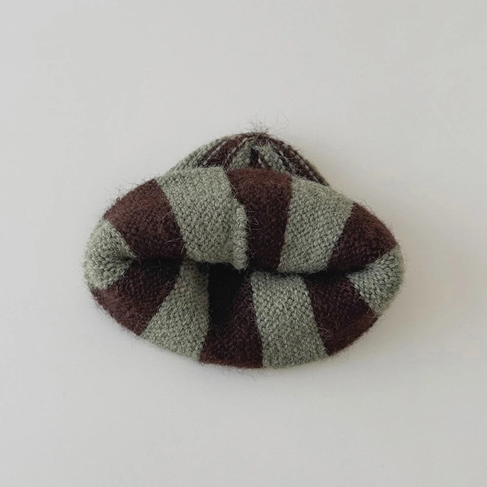 Bonnet Enfant Tricoté Motif Pastèque