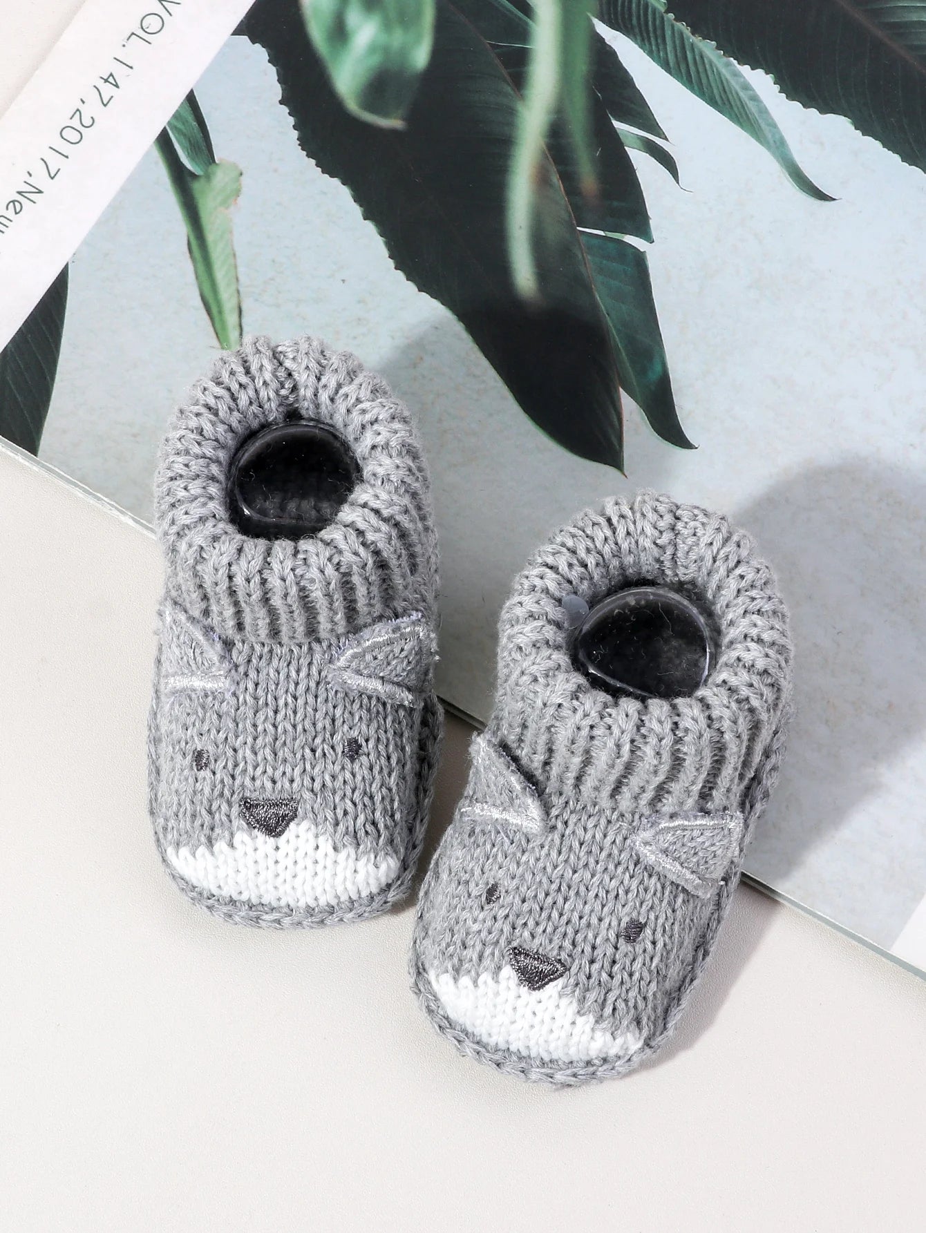 Chaussons Bébé Tricotés Motif Cartoon 0-3 Mois
