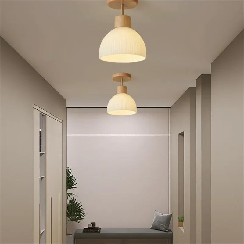 Lustre Bois Naturel Style Japonais Nordique Créatif