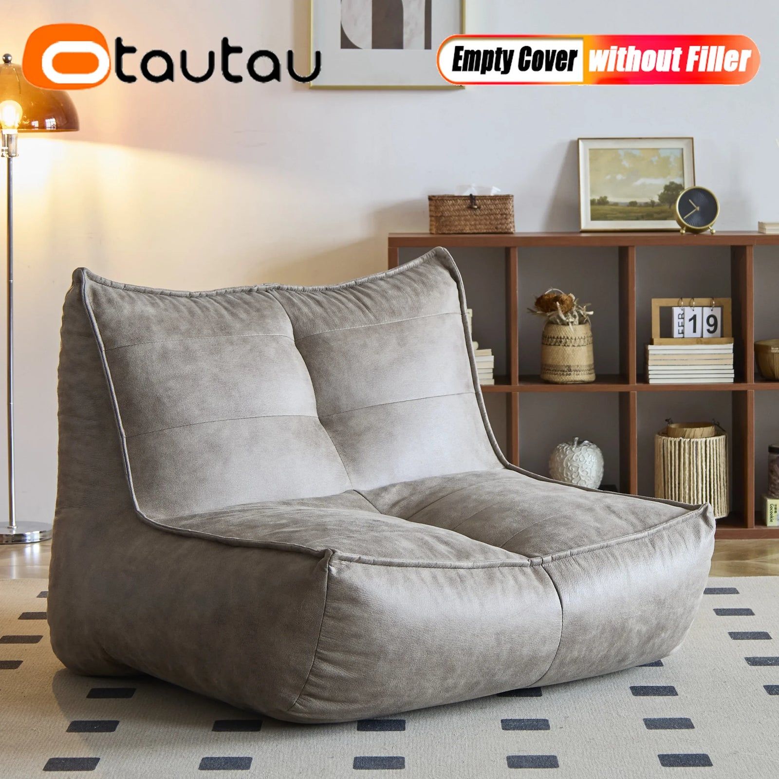 Housse de Pouf Poire en Cuir Synthétique (Sans Garnissage)
