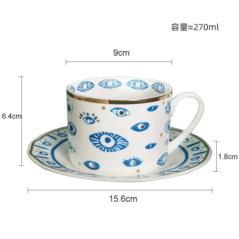 Tasse à Café Céramique Motif Animal Doré